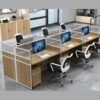 Thanh lý cụm bàn làm việc 6 chỗ có vách ngăn
