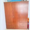 Tủ quần áo 3 cánh gỗ công nghiệp nâu mới 90%