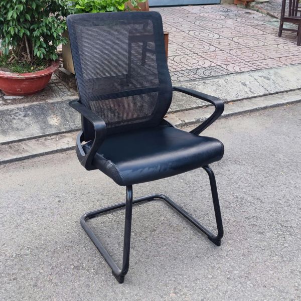 Ghế chân quỳ văn phòng nệm da lưng lưới cũ đẹp