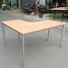 Thanh lý bàn làm việc chữ L chân sắt Elip xịn