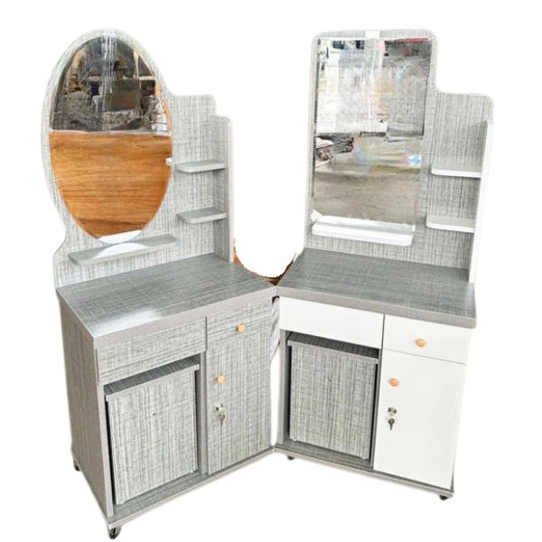 Bàn trang điểm gỗ công nghiệp màu xám mới 99%