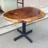 Thanh lý bàn cafe gỗ me tây chân sắt hiện đại