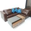 Bộ sofa tiếp khách bọc da cao cấp kèm bàn mới 100%
