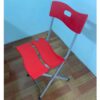 Ghế xếp 3 lá tựa nhựa đỏ cao cấp mới 100%