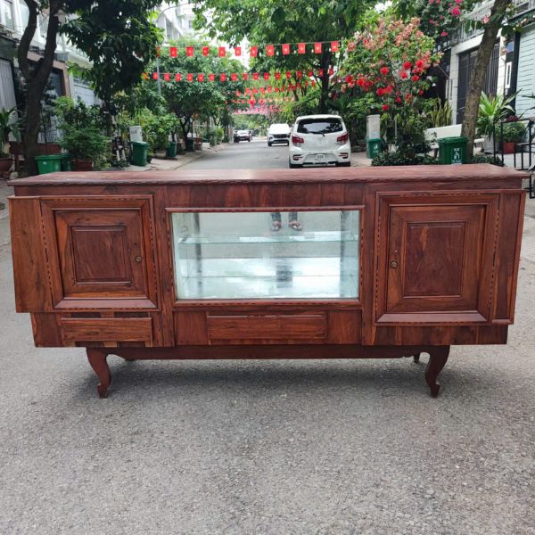 Thanh lý tủ kệ tivi gỗ cẩm lai cao cấp như mới