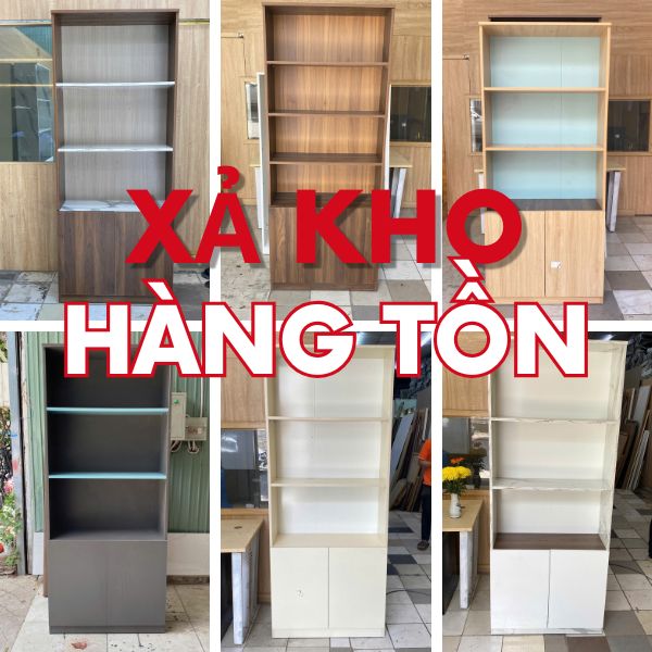 Tủ kệ gỗ văn phòng 80cm tồn kho giá rẻ