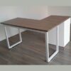 Bàn làm việc góc L chân sắt hiện đại tồn kho