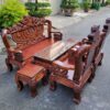 Thanh lý bộ salon gỗ chạm Rồng phong thủy tay 14 giá rẻ
